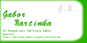 gabor martinka business card