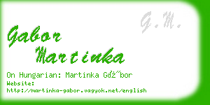 gabor martinka business card